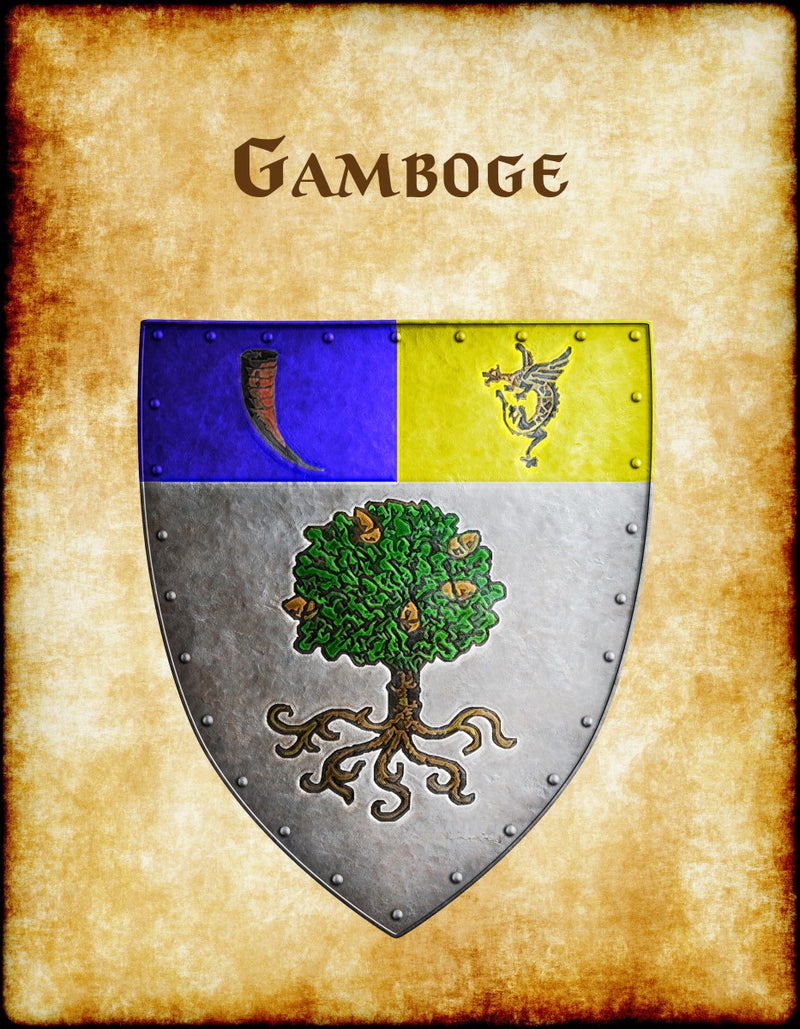Gamboge Heraldry of Greyhawk Anna Meyer Cartography Canvas Art Print