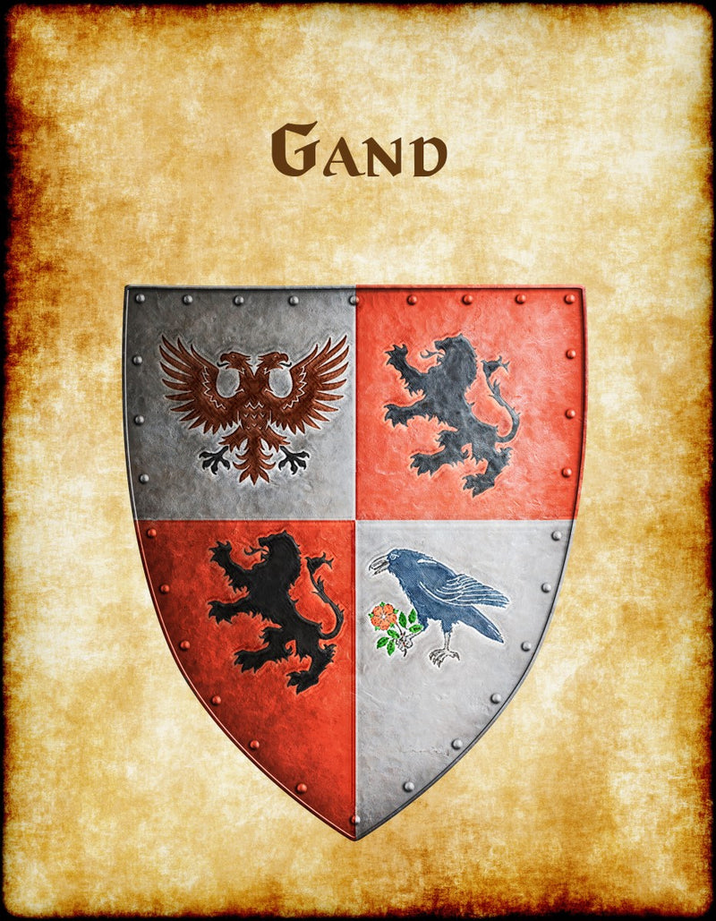 Gand Heraldry of Greyhawk Anna Meyer Cartography Canvas Art Print