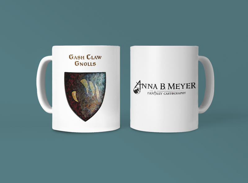 Gash Claw Gnolls Heraldry of Greyhawk Anna Meyer Cartography Coffee Mug 11oz/15oz