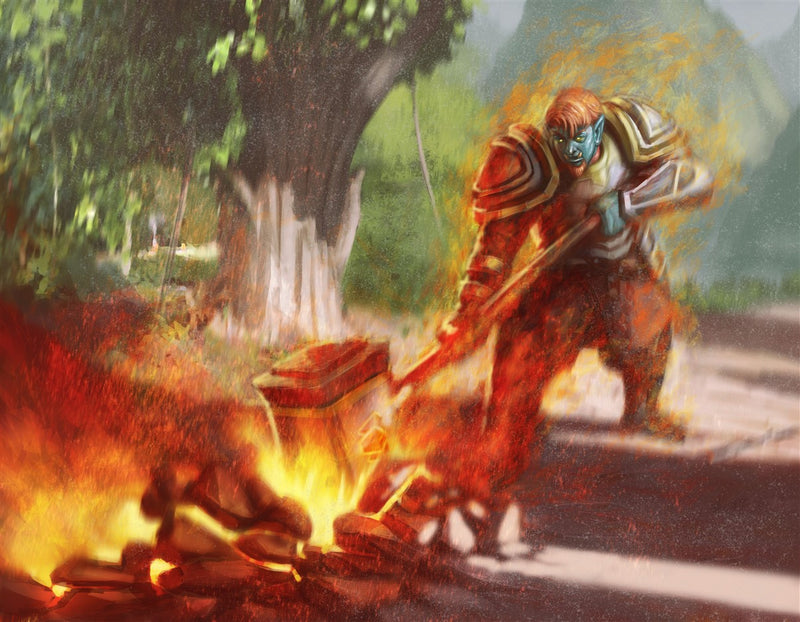 Gavel Smash Orc Paladine Canvas Art