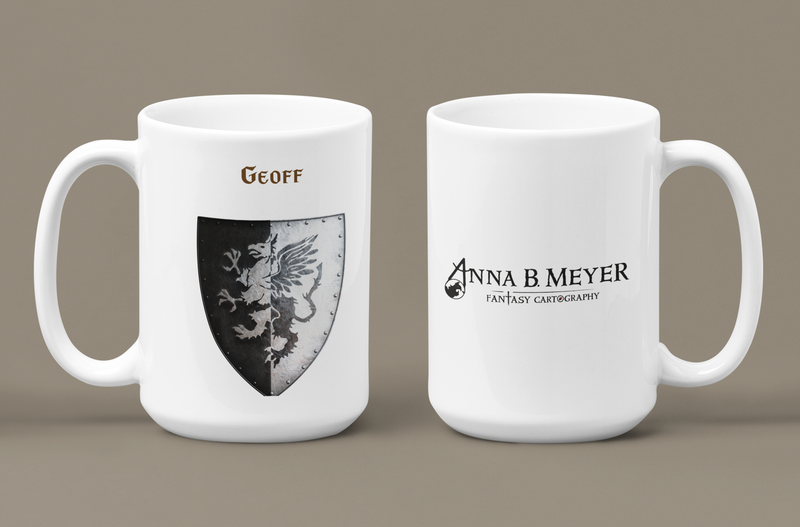Geoff Heraldry of Greyhawk Anna Meyer Cartography Coffee Mug 11oz/15oz
