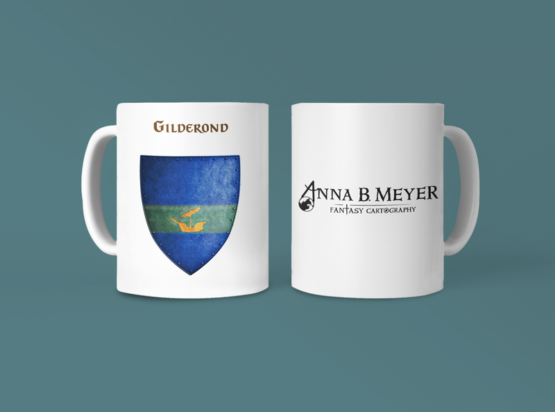 Gilderond Heraldry of Greyhawk Anna Meyer Cartography Coffee Mug 11oz/15oz