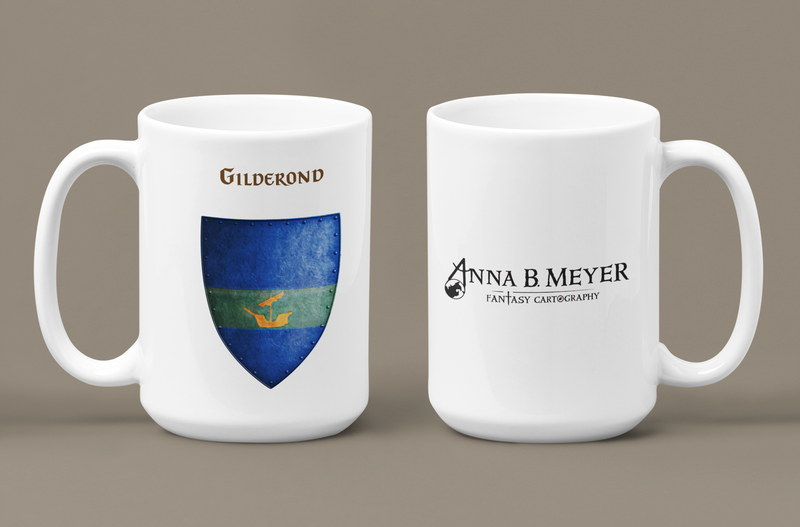 Gilderond Heraldry of Greyhawk Anna Meyer Cartography Coffee Mug 11oz/15oz