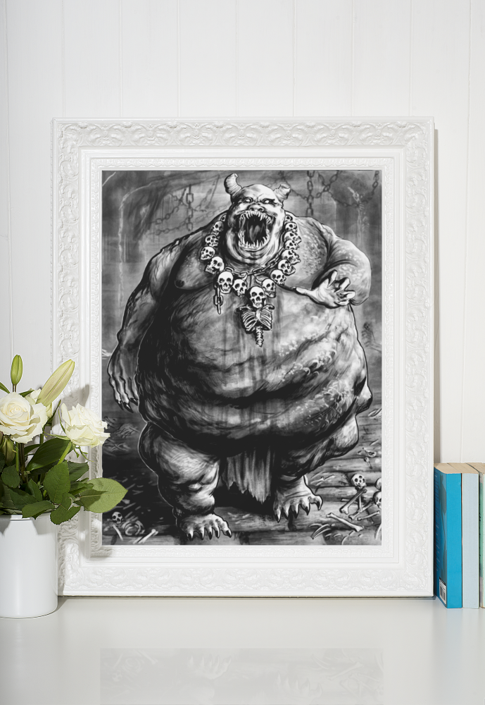 Glutton Demon Logo Gallery Canvas Art Print