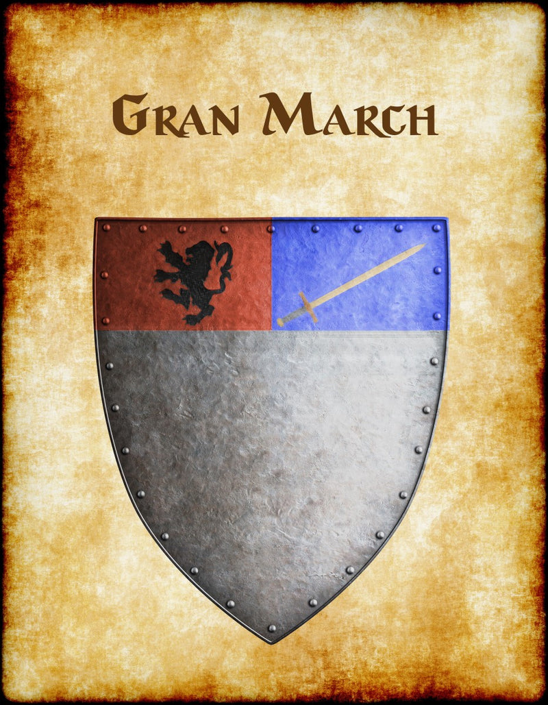 Gran March Heraldry of Greyhawk Anna Meyer Cartography Canvas Art Print