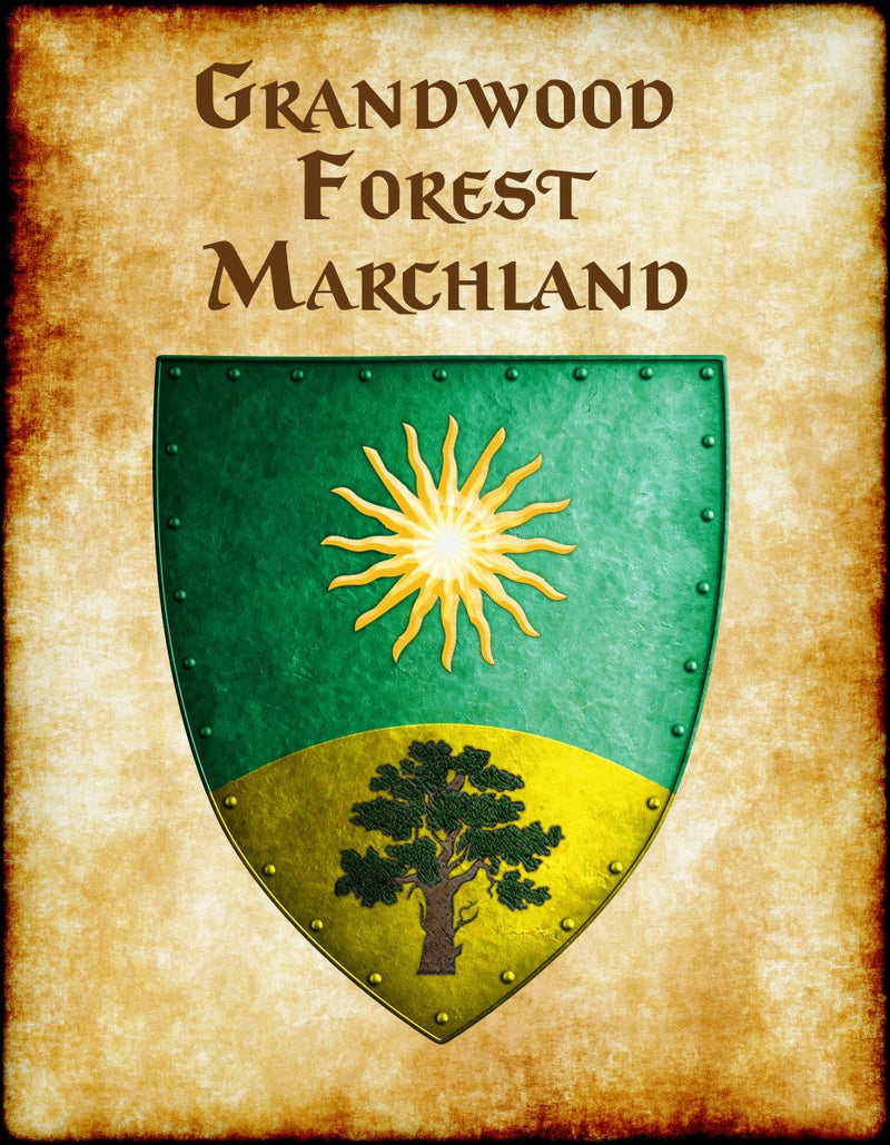 Grandwood Forest Marchland Heraldry of Greyhawk Anna Meyer Cartography Canvas Art Print