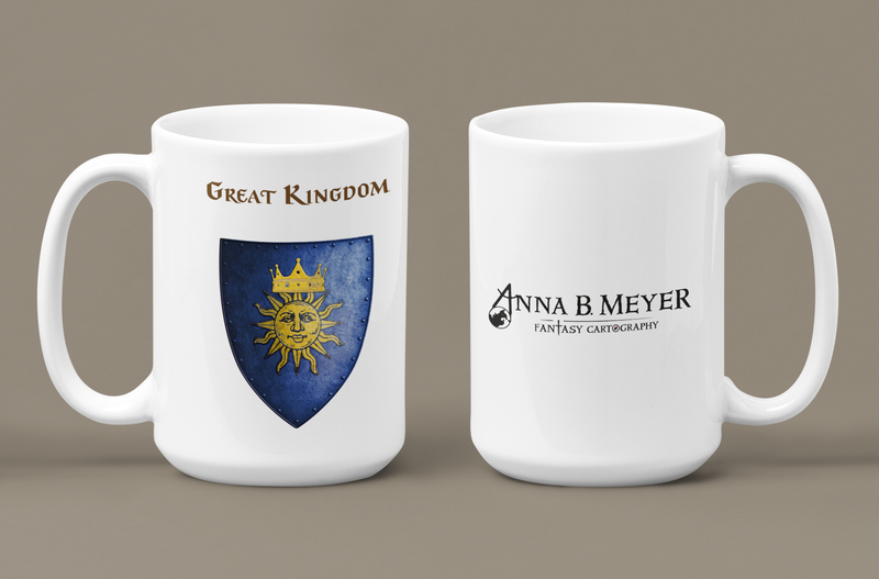 Great Kingdom Heraldry of Greyhawk Anna Meyer Cartography Coffee Mug 11oz/15oz