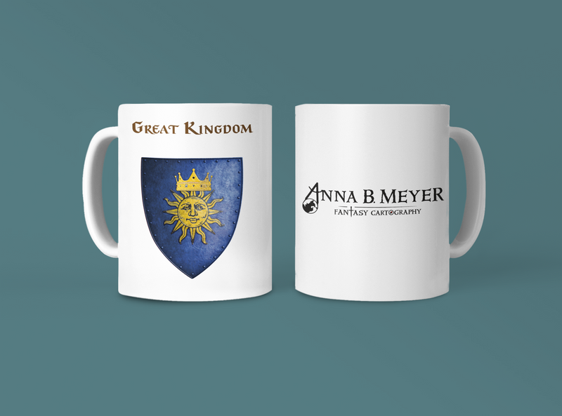 Great Kingdom Heraldry of Greyhawk Anna Meyer Cartography Coffee Mug 11oz/15oz