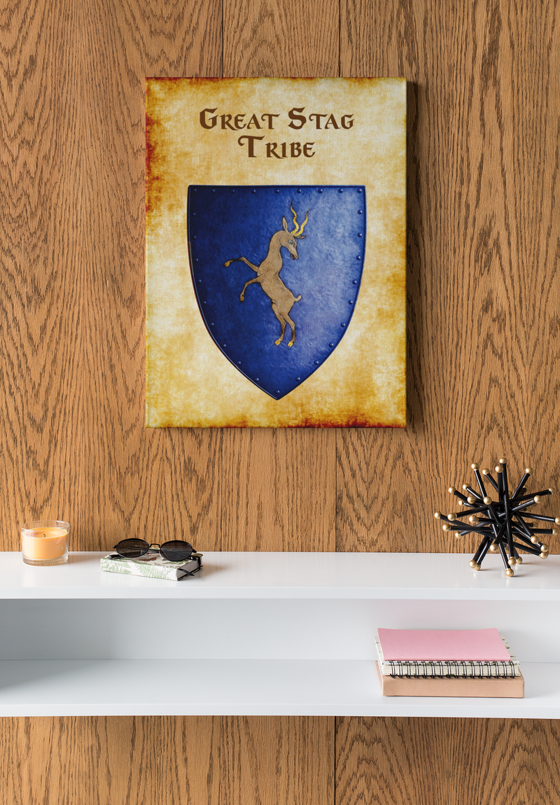 Great Stag Tribe Heraldry of Greyhawk Anna Meyer Cartography Canvas Art Print