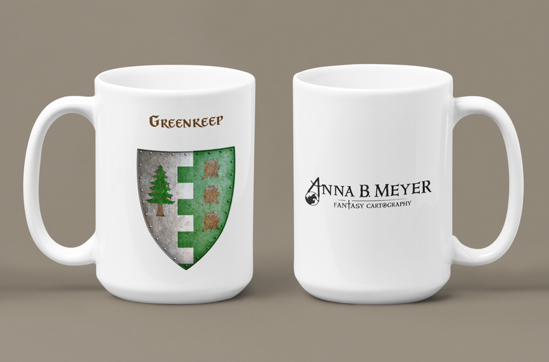 Greenkeep Heraldry of Greyhawk Anna Meyer Cartography Coffee Mug 11oz/15oz