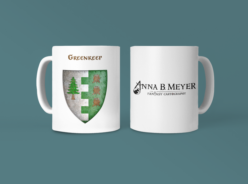 Greenkeep Heraldry of Greyhawk Anna Meyer Cartography Coffee Mug 11oz/15oz