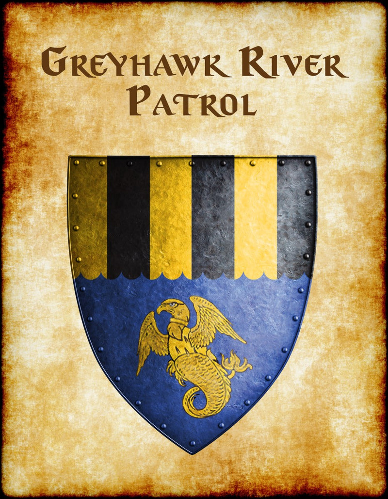 Greyhawk River Patrol Heraldry of Greyhawk Anna Meyer Cartography Canvas Art Print