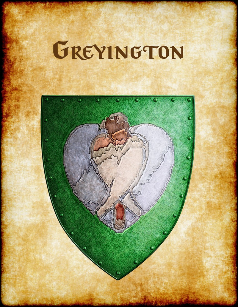 Greyington Heraldry of Greyhawk Anna Meyer Cartography Canvas Art Print