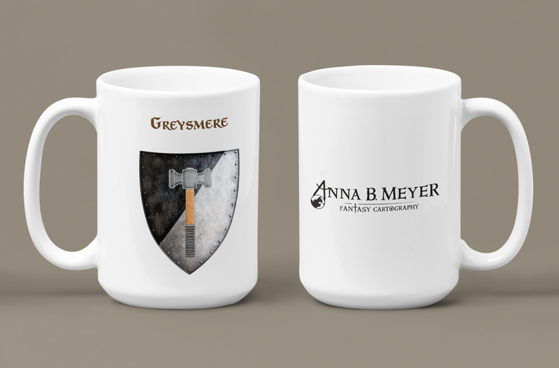 Greysmere Heraldry of Greyhawk Anna Meyer Cartography Coffee Mug 11oz/15oz
