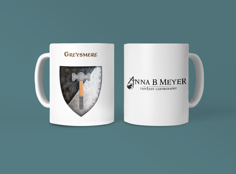 Greysmere Heraldry of Greyhawk Anna Meyer Cartography Coffee Mug 11oz/15oz