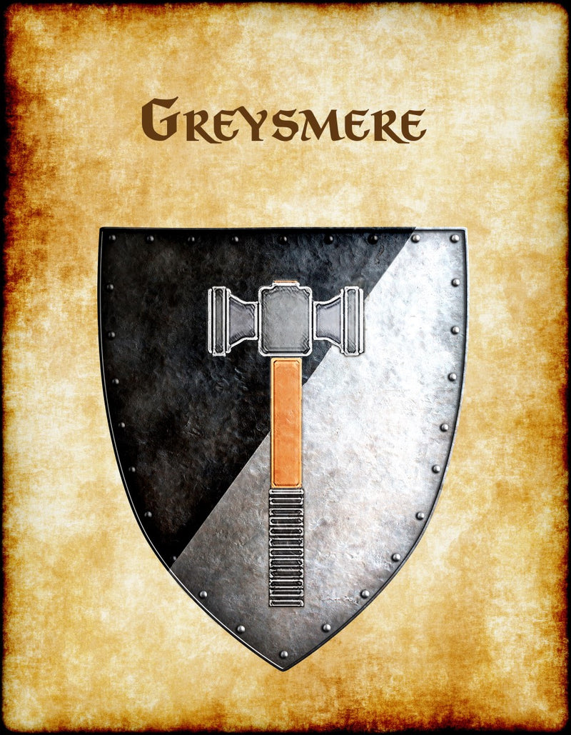 Greysmere Heraldry of Greyhawk Anna Meyer Cartography Canvas Art Print