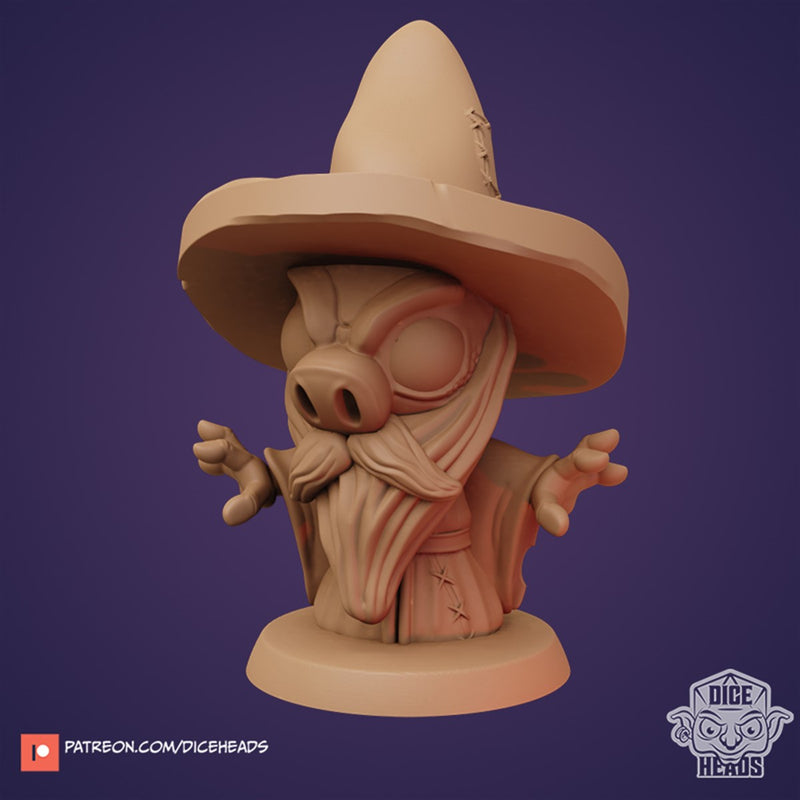 Hamdolf Hogfolk Wizard 3D Printed Miniature Legends of Calindria Primed