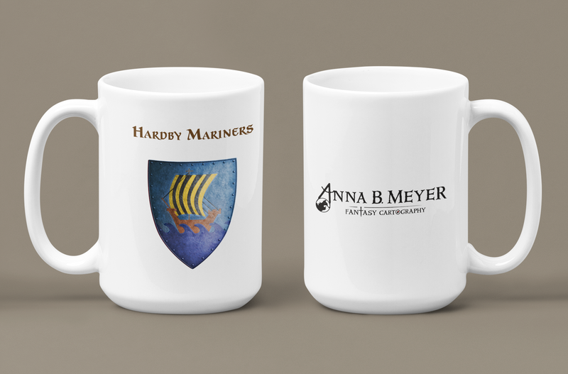 Hardby Mariners Heraldry of Greyhawk Anna Meyer Cartography Coffee Mug 11oz/15oz