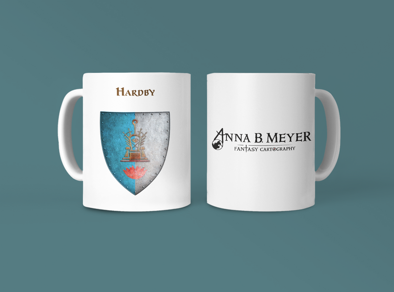 Hardby Heraldry of Greyhawk Anna Meyer Cartography Coffee Mug 11oz/15oz