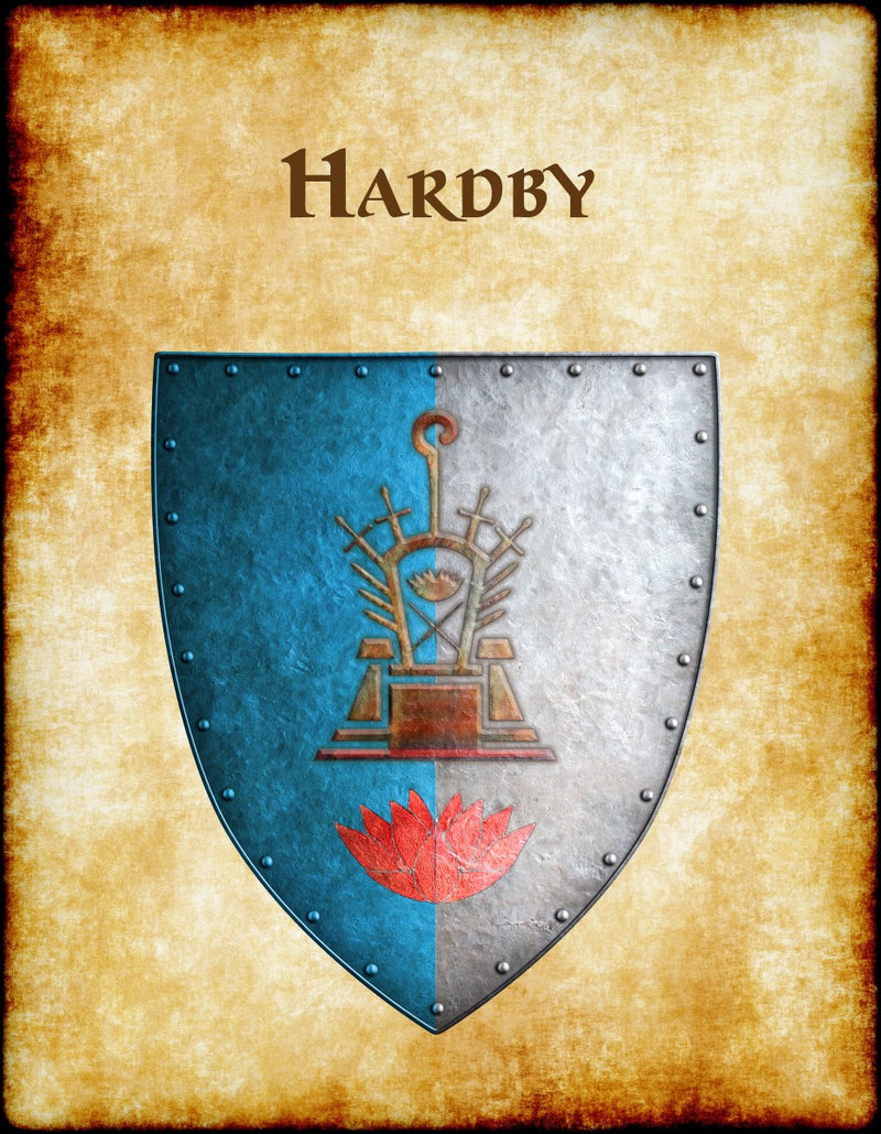 Hardby Heraldry of Greyhawk Anna Meyer Cartography Canvas Art Print