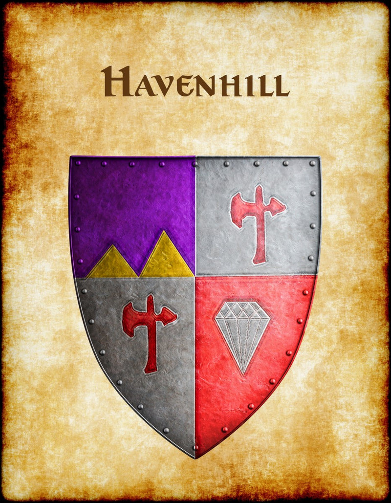 Havenhill Heraldry of Greyhawk Anna Meyer Cartography Canvas Art Print