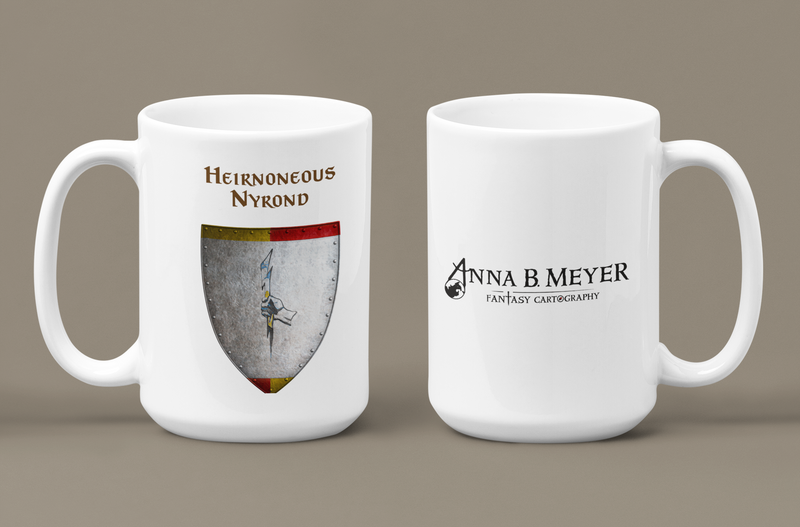 Heirnoneous Nyrond Heraldry of Greyhawk Anna Meyer Cartography Coffee Mug 11oz/15oz