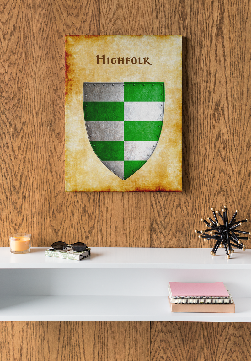 Highfolk Heraldry of Greyhawk Anna Meyer Cartography Canvas Art Print