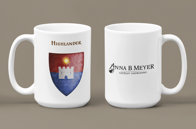 Highlander Heraldry of Greyhawk Anna Meyer Cartography Coffee Mug 11oz/15oz