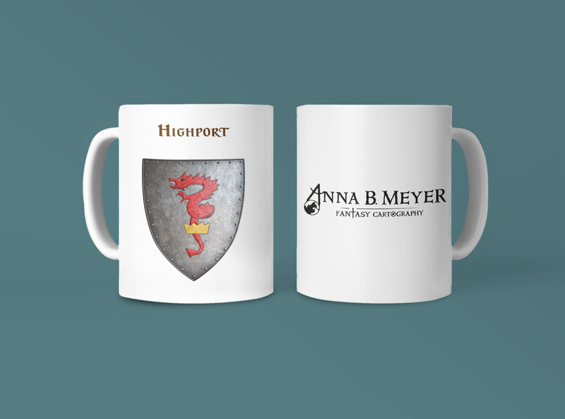 Highport Heraldry of Greyhawk Anna Meyer Cartography Coffee Mug 11oz/15oz
