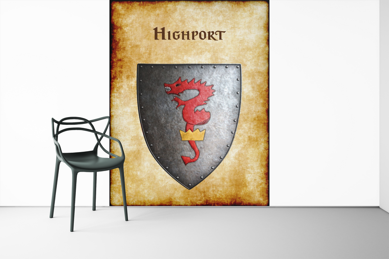 Highport Heraldry of Greyhawk Anna Meyer Cartography Canvas Art Print