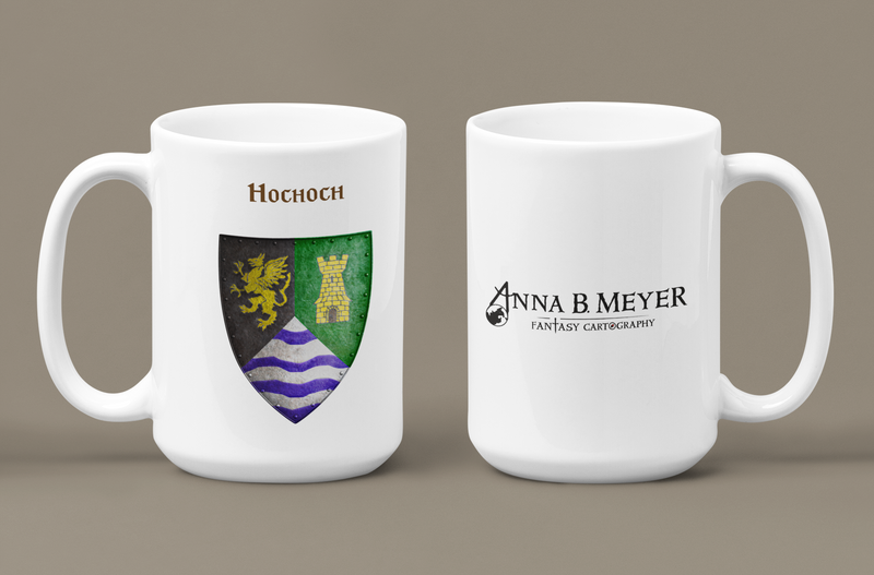 Hochoch Heraldry of Greyhawk Anna Meyer Cartography Coffee Mug 11oz/15oz