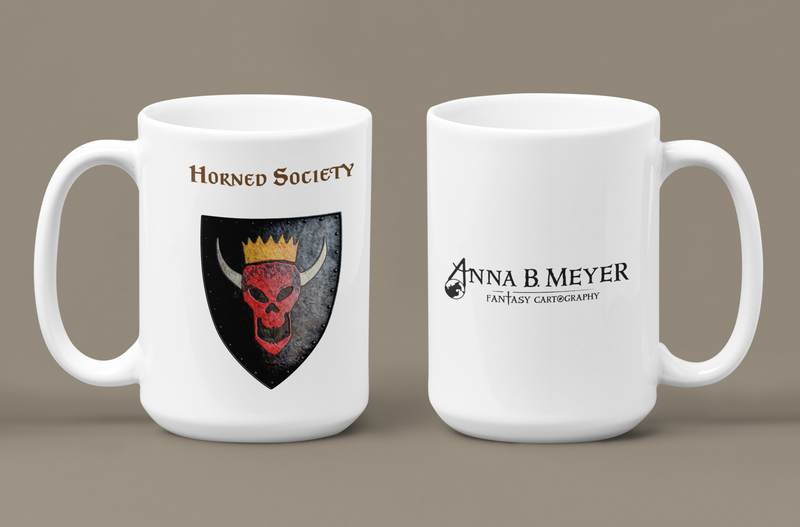 Horned Society Heraldry of Greyhawk Anna Meyer Cartography Coffee Mug 11oz/15oz
