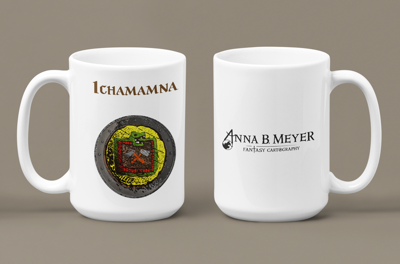 Ichamamna Heraldry of Greyhawk Anna Meyer Cartography Coffee Mug 11oz/15oz