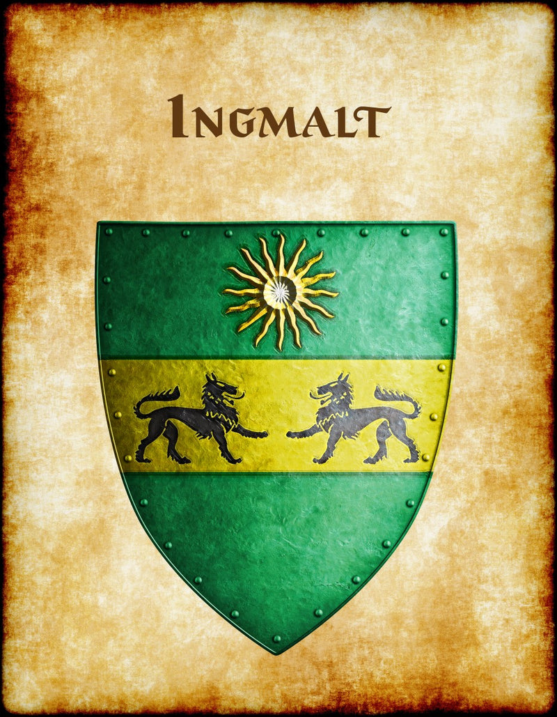 Ingmalt Heraldry of Greyhawk Anna Meyer Cartography Canvas Art Print