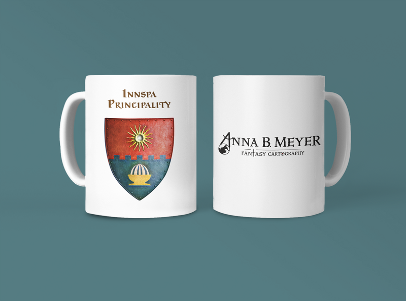 Innspa Principality Heraldry of Greyhawk Anna Meyer Cartography Coffee Mug 11oz/15oz