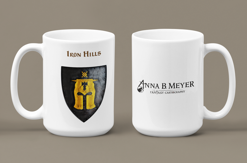 Iron Hills Heraldry of Greyhawk Anna Meyer Cartography Coffee Mug 11oz/15oz