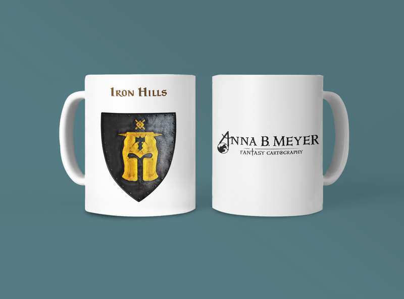 Iron Hills Heraldry of Greyhawk Anna Meyer Cartography Coffee Mug 11oz/15oz