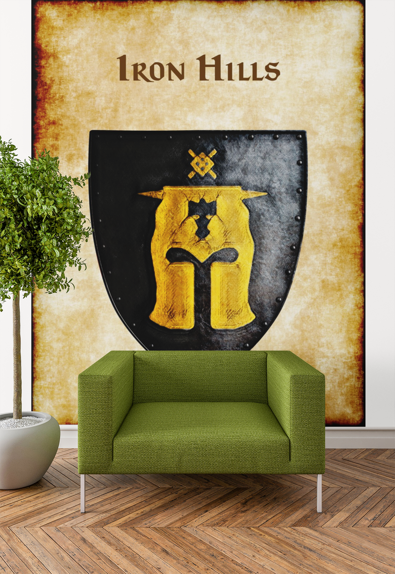 Iron Hills Heraldry of Greyhawk Anna Meyer Cartography Canvas Art Print