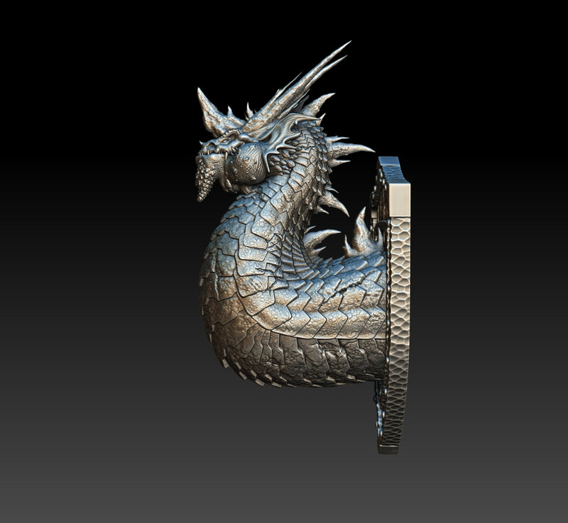 #11 Livissa The Clean Iron Dragon Bust 3D Printed Miniature Primed