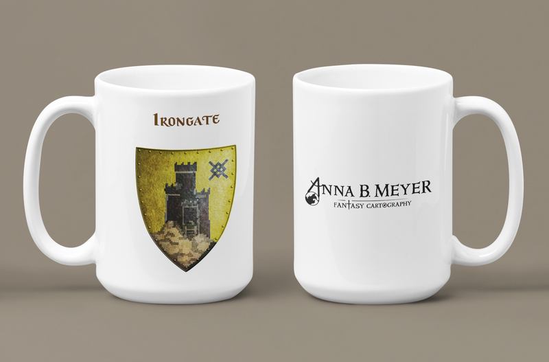 Irongate Heraldry of Greyhawk Anna Meyer Cartography Coffee Mug 11oz/15oz