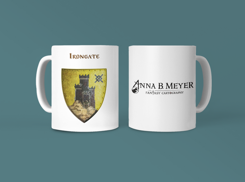 Irongate Heraldry of Greyhawk Anna Meyer Cartography Coffee Mug 11oz/15oz