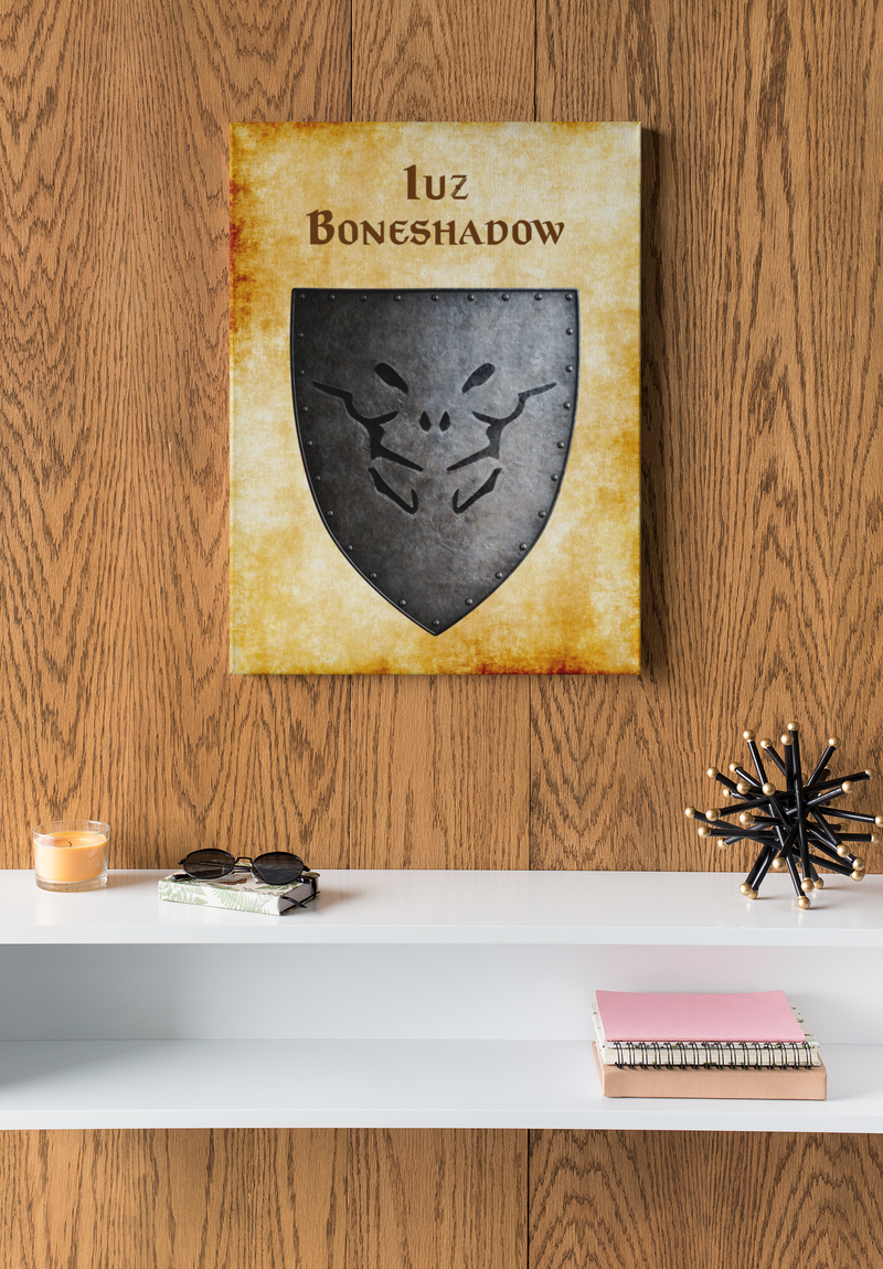 Iuz - Boneshadow Heraldry of Greyhawk Anna Meyer Cartography Canvas Art Print
