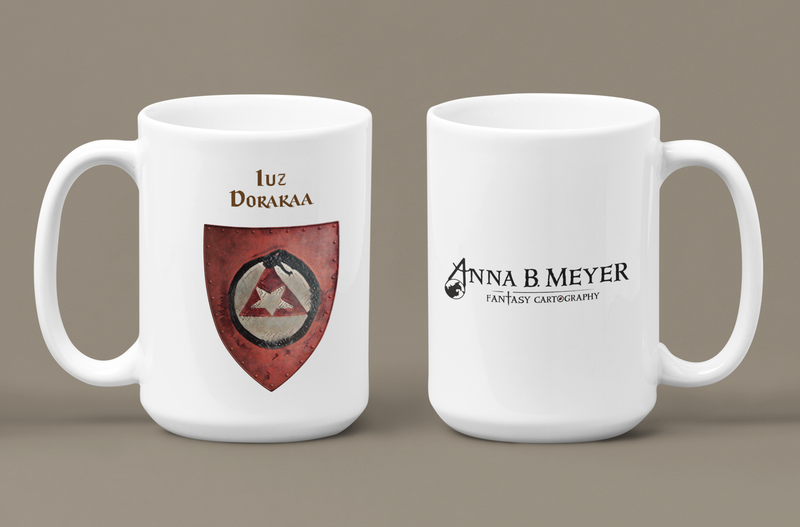 Iuz - Dorakaa Heraldry of Greyhawk Anna Meyer Cartography Coffee Mug 11oz/15oz