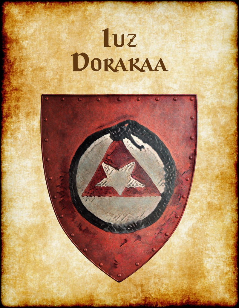 Iuz - Dorakaa Heraldry of Greyhawk Anna Meyer Cartography Canvas Art Print