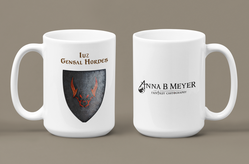 Iuz - Gensal Hordes Heraldry of Greyhawk Anna Meyer Cartography Coffee Mug 11oz/15oz