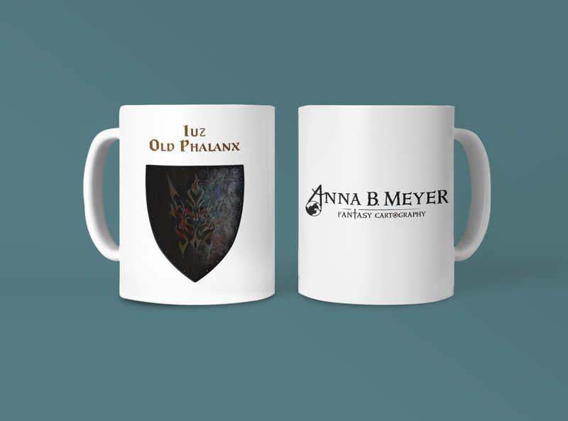 Iuz -Old Phalanx dark Heraldry of Greyhawk Anna Meyer Cartography Coffee Mug 11oz/15oz