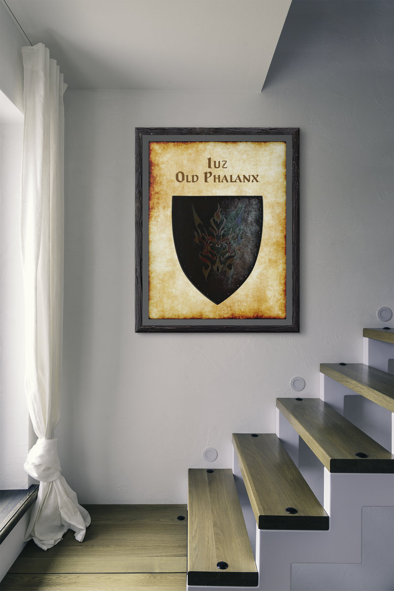 Iuz -Old Phalanx dark Heraldry of Greyhawk Anna Meyer Cartography Canvas Art Print