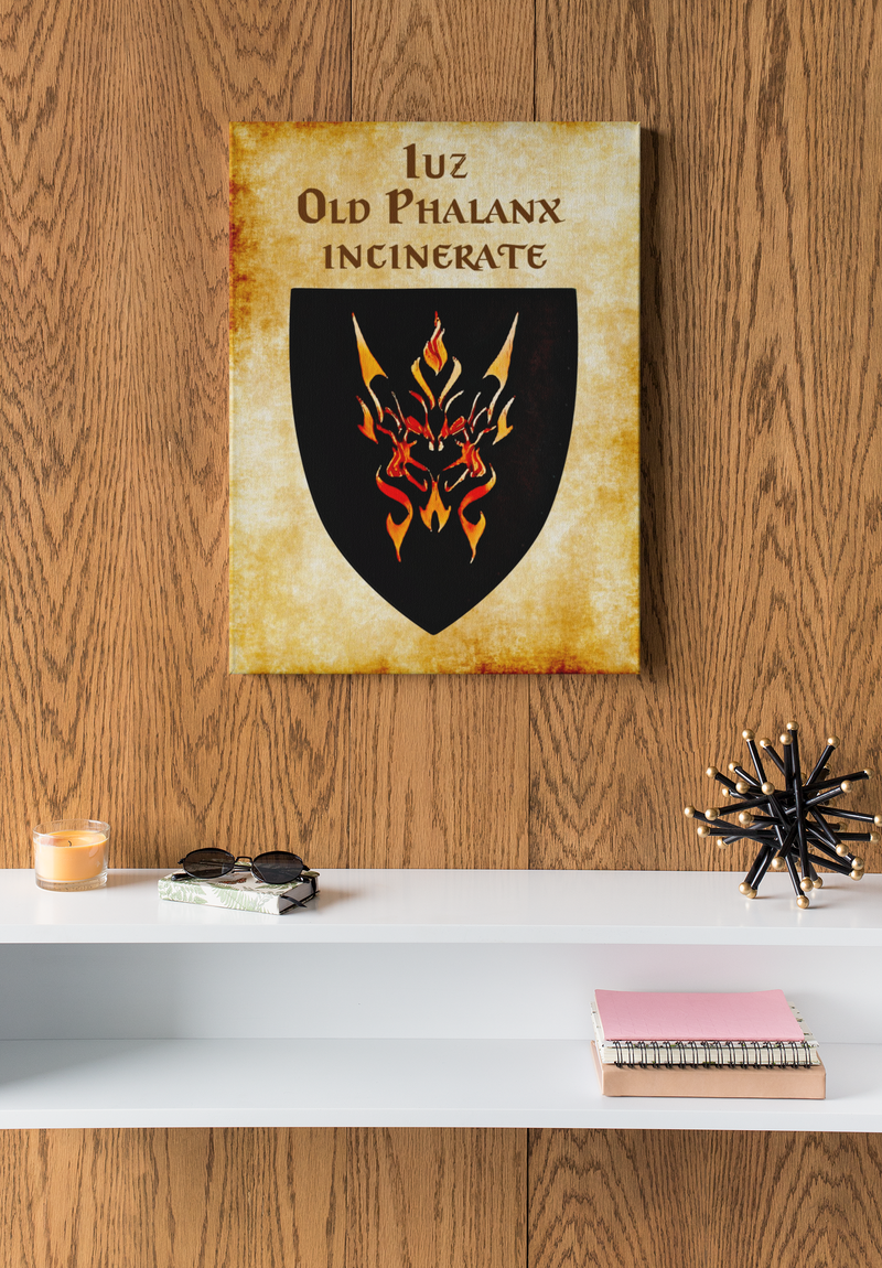 Iuz -Old Phalanx Incinerate Heraldry of Greyhawk Anna Meyer Cartography Canvas Art Print