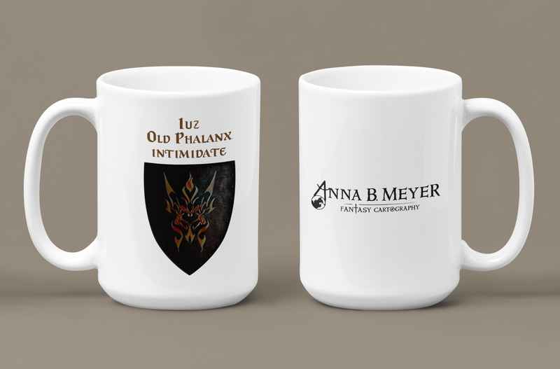 Iuz -Old Phalanx intimidate Heraldry of Greyhawk Anna Meyer Cartography Coffee Mug 11oz/15oz