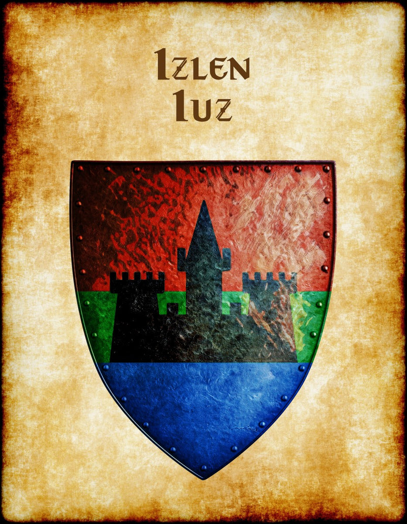 Izlen Iuz Heraldry of Greyhawk Anna Meyer Cartography Canvas Art Print